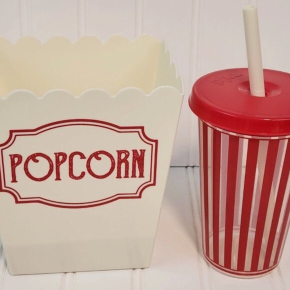 Snack N Sip Set Popcorn Bucket Container Zak Tumbler Snowflakes Target Bullseye - Picture 4 of 4